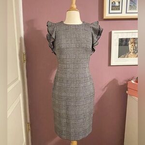 Tommy Hilfiger - Plaid Dress with Flutter Sleeves